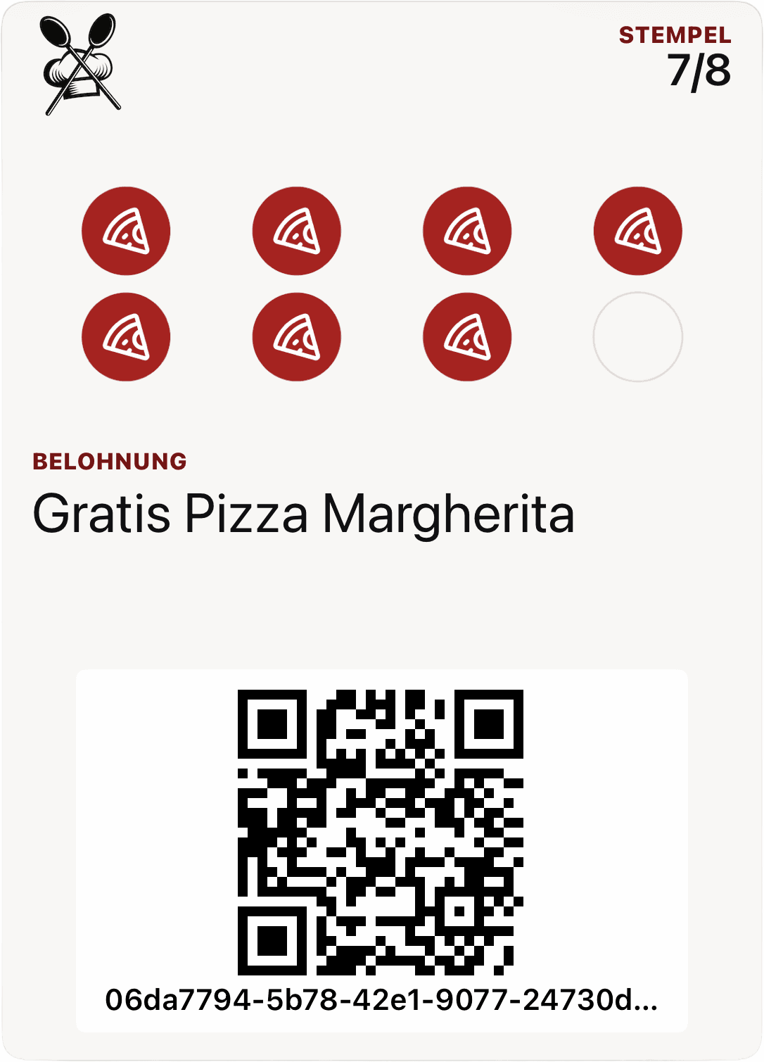 Passly-Stempelkarte im Apple Wallet: Pizzeria